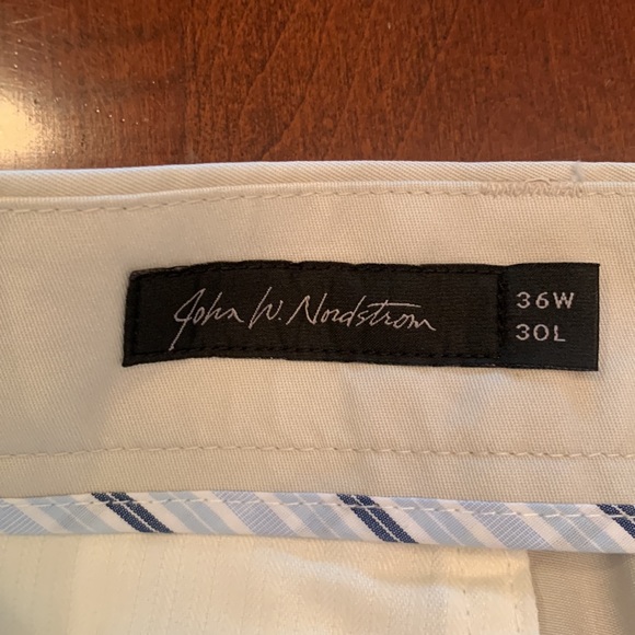 NWT Nordstrom light khaki pants with flat front. Size 36 x 30. 100% Cotton. - Picture 5 of 6